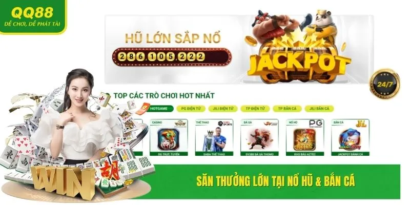 QQ88 | QQ88.COM Trang Chủ Chính Tkức | Chơi QQ88 +88K 23 Săn thưởng hấp dẫn tại Nổ hũ & Bắn cá